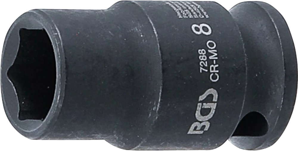 Kraft-Steckschlüssel-Einsatz Sechskant, Antrieb Innenvierkant 6,3 mm (1/4"), SW 8 mm