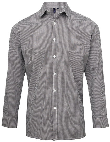 Hemd – Men´s Microcheck (Gingham) Long Sleeve Cotton Shirt