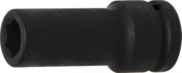 Kraft-Steckschlüssel-Einsatz Sechskant, tief | Antrieb Innenvierkant 20 mm (3/4&quot;) | SW 17 mm