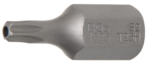 Bit | Länge 30 mm | Antrieb Außensechskant 10 mm (3/8&quot;) | T-Profil (für Torx) mit Bohrung T25