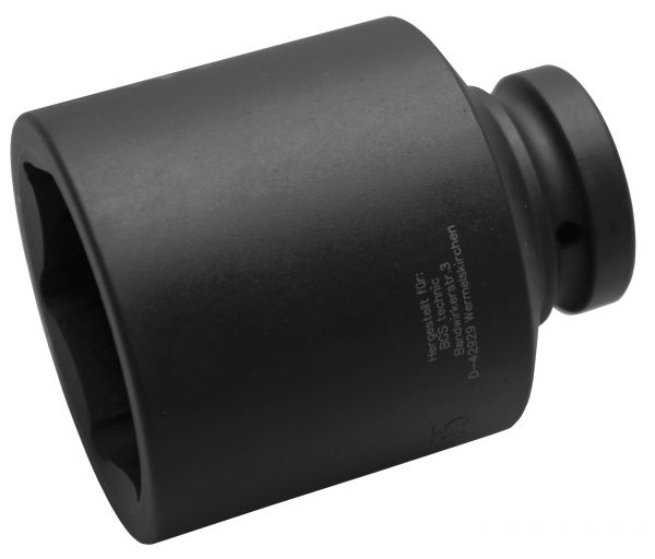 Kraft-Steckschlüssel-Einsatz Sechskant, tief | Antrieb Innenvierkant 25 mm (1&quot;) | SW 65 mm