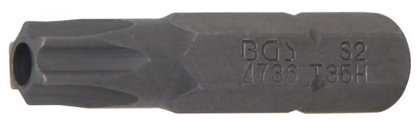 Bit | Antrieb Außensechskant 6,3 mm (1/4&quot;) | T-Profil (für Torx) mit Bohrung T35