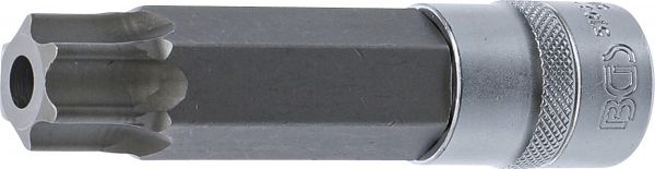 Bit-Einsatz | Länge 110 mm | Antrieb Innenvierkant 12,5 mm (1/2&quot;) | T-Profil (für Torx) mit Bohrung