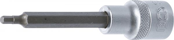 Bit-Einsatz | Länge 100 mm | Antrieb Innenvierkant 12,5 mm (1/2&quot;) | Innensechskant 4 mm
