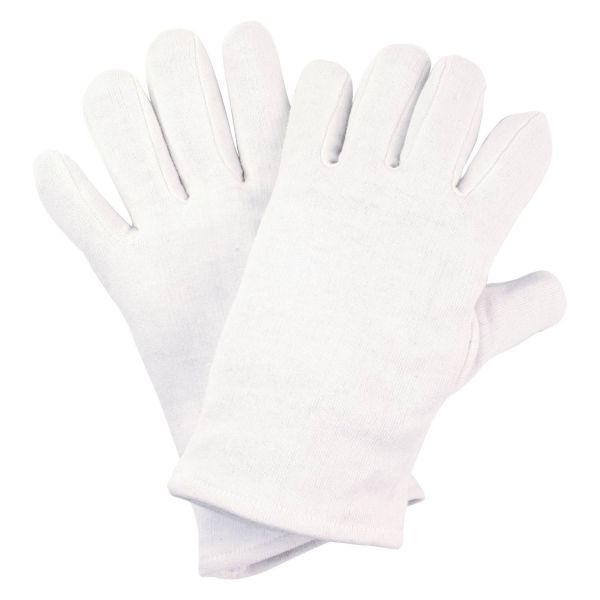 Baumwoll-Trikot-Handschuh weiß doppelte Innenhand 5319
