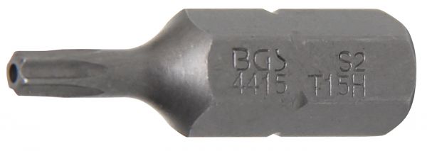 Bit | Antrieb Außensechskant 8 mm (5/16&quot;) | T-Profil (für Torx) mit Bohrung T15
