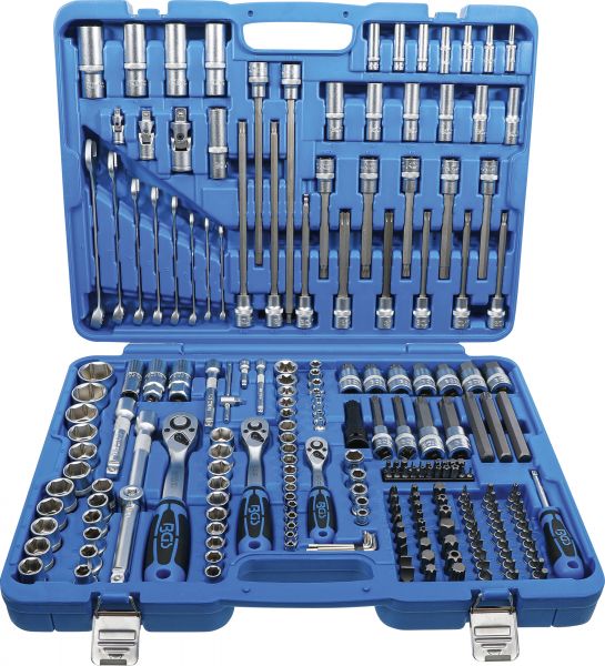Steckschlüssel-Satz Sechskant | Antrieb 6,3 mm (1/4&quot;) / 10 mm (3/8&quot;) / 12,5 mm (1/2&quot;) | 214-tlg.