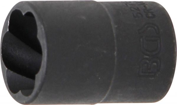 Spiral-Profil-Steckschlüssel-Einsatz / Schraubenausdreher | Antrieb Innenvierkant 10 mm (3/8&quot;) | SW