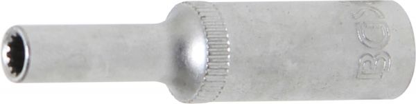 Steckschlüssel-Einsatz Gear Lock, tief | Antrieb Innenvierkant 6,3 mm (1/4&quot;) | SW 4 mm