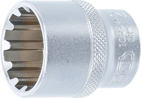 Steckschlüssel-Einsatz Gear Lock | Antrieb Innenvierkant 12,5 mm (1/2&quot;) | SW 24 mm