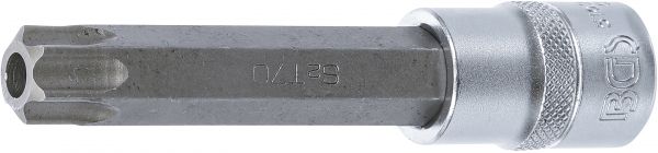 Bit-Einsatz | Länge 110 mm | Antrieb Innenvierkant 12,5 mm (1/2&quot;) | T-Profil (für Torx) mit Bohrung