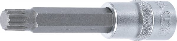 Bit-Einsatz | Länge 100 mm | Antrieb Innenvierkant 12,5 mm (1/2&quot;) | Innenvielzahn (für XZN) M12
