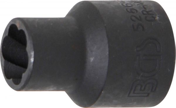 Spiral-Profil-Steckschlüssel-Einsatz / Schraubenausdreher | Antrieb Innenvierkant 12,5 mm (1/2&quot;) | S