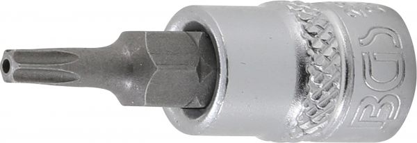 Bit-Einsatz | Antrieb Innenvierkant 6,3 mm (1/4&quot;) | T-Profil (für Torx) mit Bohrung T15