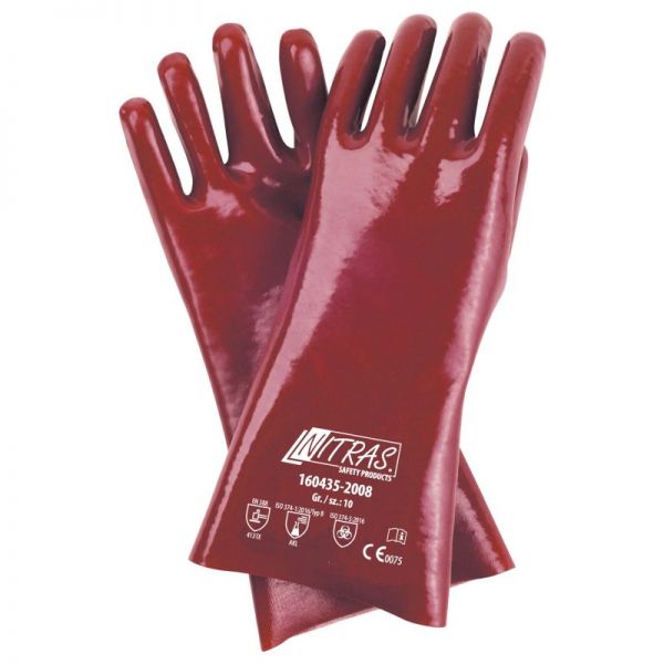 Chemikalienschutz-Handschuh PVC doppelt getaucht, 35 cm