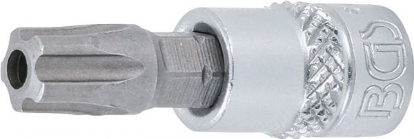 Bit-Einsatz | Antrieb Innenvierkant 6,3 mm (1/4&quot;) | TS-Profil (für Torx Plus) mit Bohrung TS45