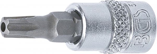 Bit-Einsatz | Antrieb Innenvierkant 6,3 mm (1/4&quot;) | TS-Profil (für Torx Plus) mit Bohrung TS27