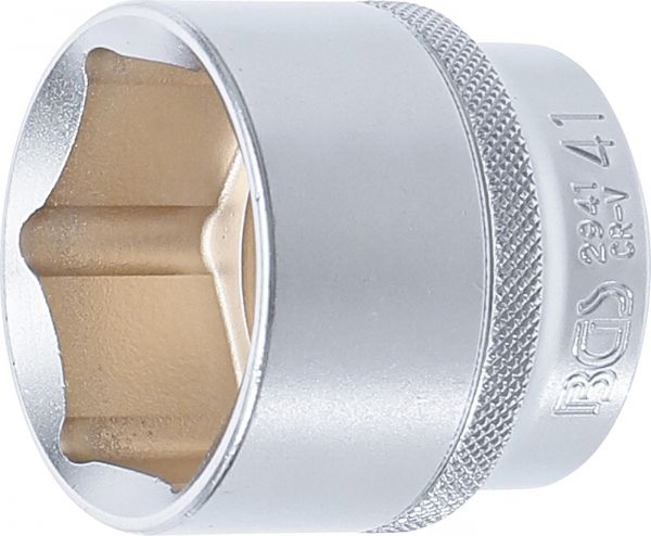 Steckschlüssel-Einsatz Sechskant | Antrieb Innenvierkant 12,5 mm (1/2&quot;) | SW 41 mm