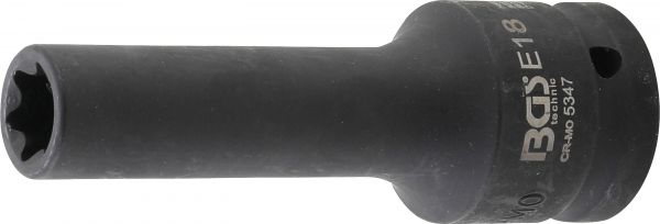 Kraft-Steckschlüssel-Einsatz E-Profil, tief | Antrieb Innenvierkant 20 mm (3/4&quot;) | SW E18