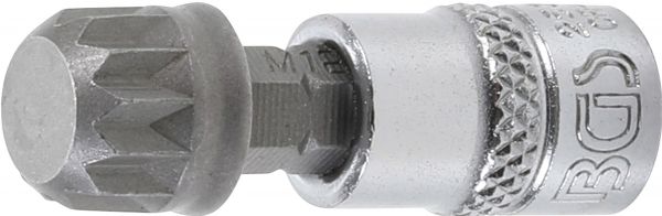 Bit-Einsatz | Antrieb Innenvierkant 6,3 mm (1/4&quot;) | Innenvielzahn (für XZN) M12