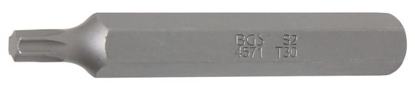 Bit | Länge 75 mm | Antrieb Außensechskant 10 mm (3/8&quot;) | T-Profil (für Torx) T30