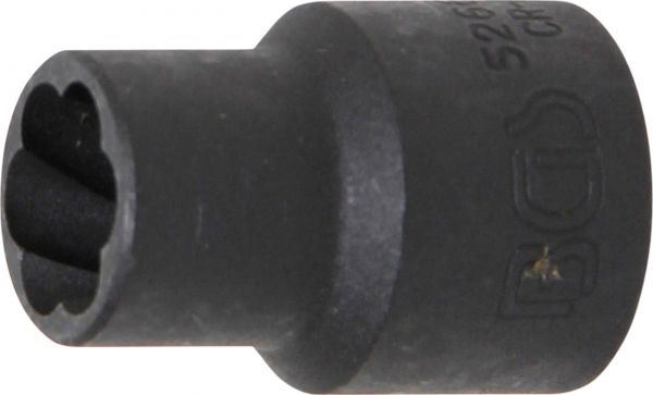 Spiral-Profil-Steckschlüssel-Einsatz / Schraubenausdreher | Antrieb Innenvierkant 12,5 mm (1/2&quot;) | S