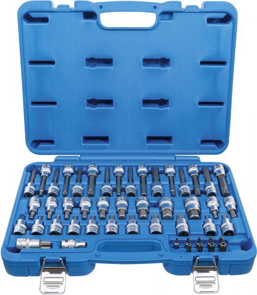 Bit-Einsatz-Satz | Antrieb Innenvierkant 12,5 mm (1/2&quot;), Außensechskant 8 mm (5/16&quot;) | 49-tlg.
