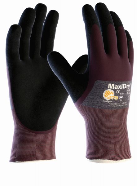 Nitril-Handschuhe, &quot;MaxiDry®&quot;, 3/4 beschichtet
