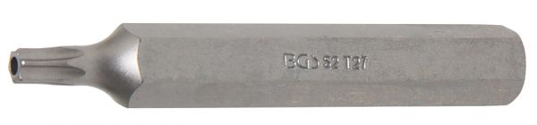 Bit | Länge 75 mm | Antrieb Außensechskant 10 mm (3/8&quot;) | T-Profil (für Torx) mit Bohrung T27