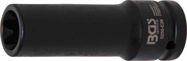 Kraft-Steckschlüssel-Einsatz E-Profil, tief | Antrieb Innenvierkant 20 mm (3/4&quot;) | SW E26