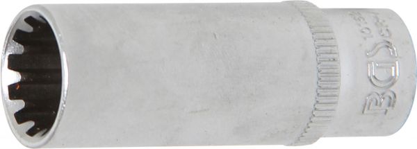 Steckschlüssel-Einsatz Gear Lock, tief | Antrieb Innenvierkant 6,3 mm (1/4&quot;) | SW 12 mm