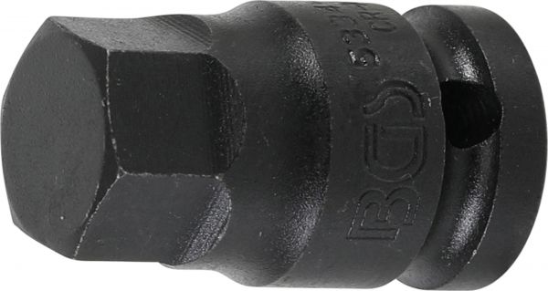 Kraft-Bit-Einsatz | Antrieb Innenvierkant 12,5 mm (1/2&quot;) | Innensechskant 19 mm