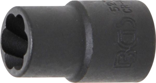 Spiral-Profil-Steckschlüssel-Einsatz / Schraubenausdreher | Antrieb Innenvierkant 10 mm (3/8&quot;) | SW