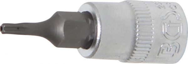 Bit-Einsatz | Antrieb Innenvierkant 6,3 mm (1/4") | T-Profil (für Torx) mit Bohrung T8