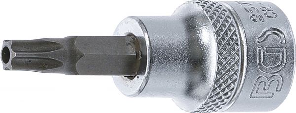 Bit-Einsatz | Antrieb Innenvierkant 10 mm (3/8&quot;) | T-Profil (für Torx) mit Bohrung T30