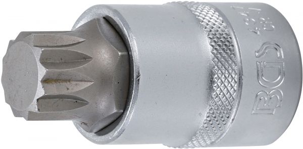 Bit-Einsatz | Antrieb Innenvierkant 12,5 mm (1/2&quot;) | Innenvielzahn (für XZN) M18