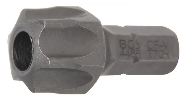 Bit | Antrieb Außensechskant 8 mm (5/16&quot;) | T-Profil (für Torx) mit Bohrung T70